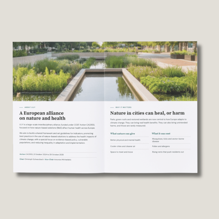 LILY at a glance: connecting nature-based solutions and health